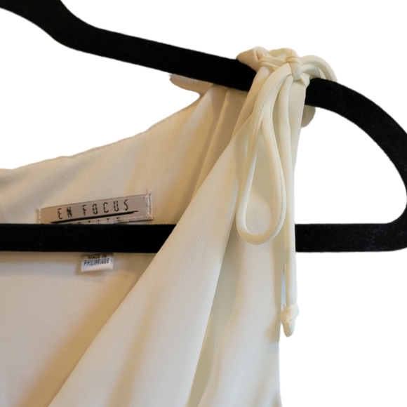 Vintage White Cocktail Dress Tie Strap - Picture 7 of 11